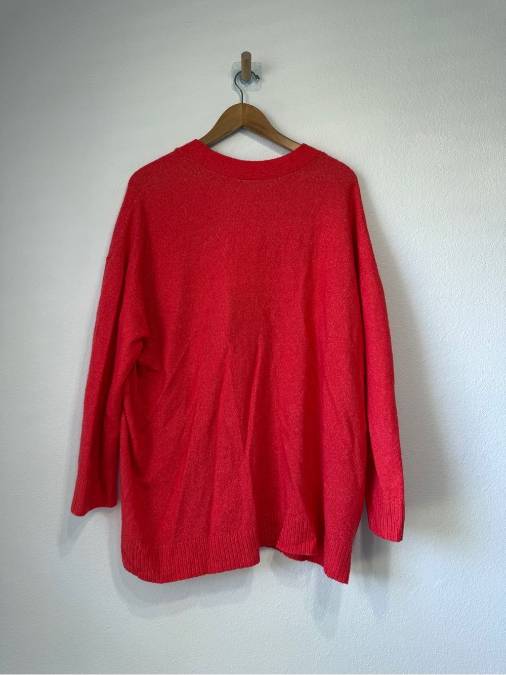Talbots Plus Deep Coral Button Front Cardigan Sweater 2X Soft Stretch - Picture 6 of 6